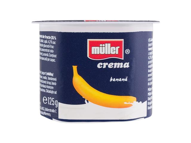 Iaurt natural/fructe - CREMA IAURT MULLER 125G BANANA, mcanonstop.ro