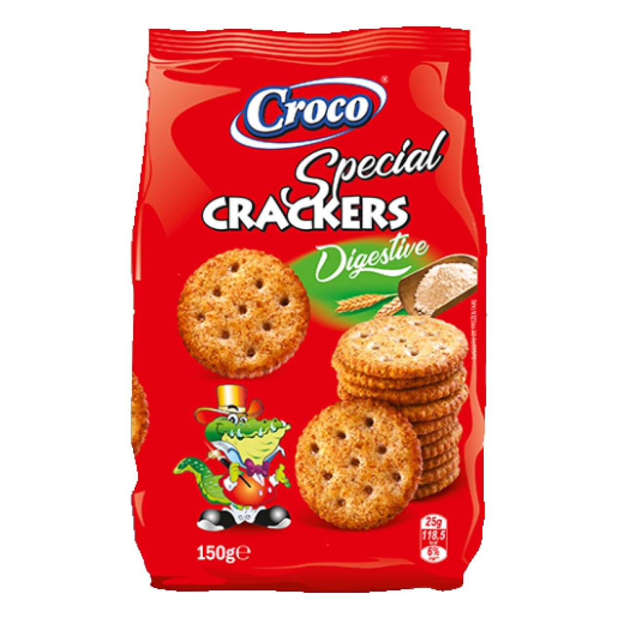 Biscuiti - CROCO CRACKERS 150G DIGESTIVE, mcanonstop.ro