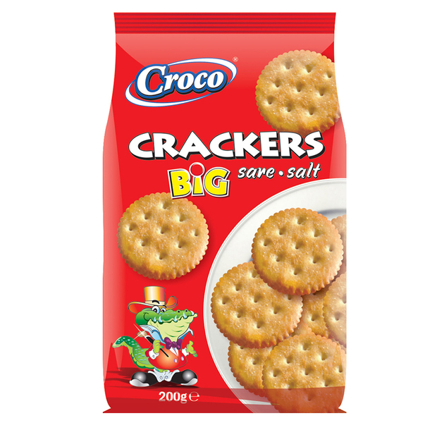 Biscuiti - CROCO CRACKERS BIG 200G SARE, mcanonstop.ro