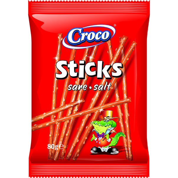 Maxi mix/ covrigei - CROCO STICKS MAX 80G SARE, mcanonstop.ro