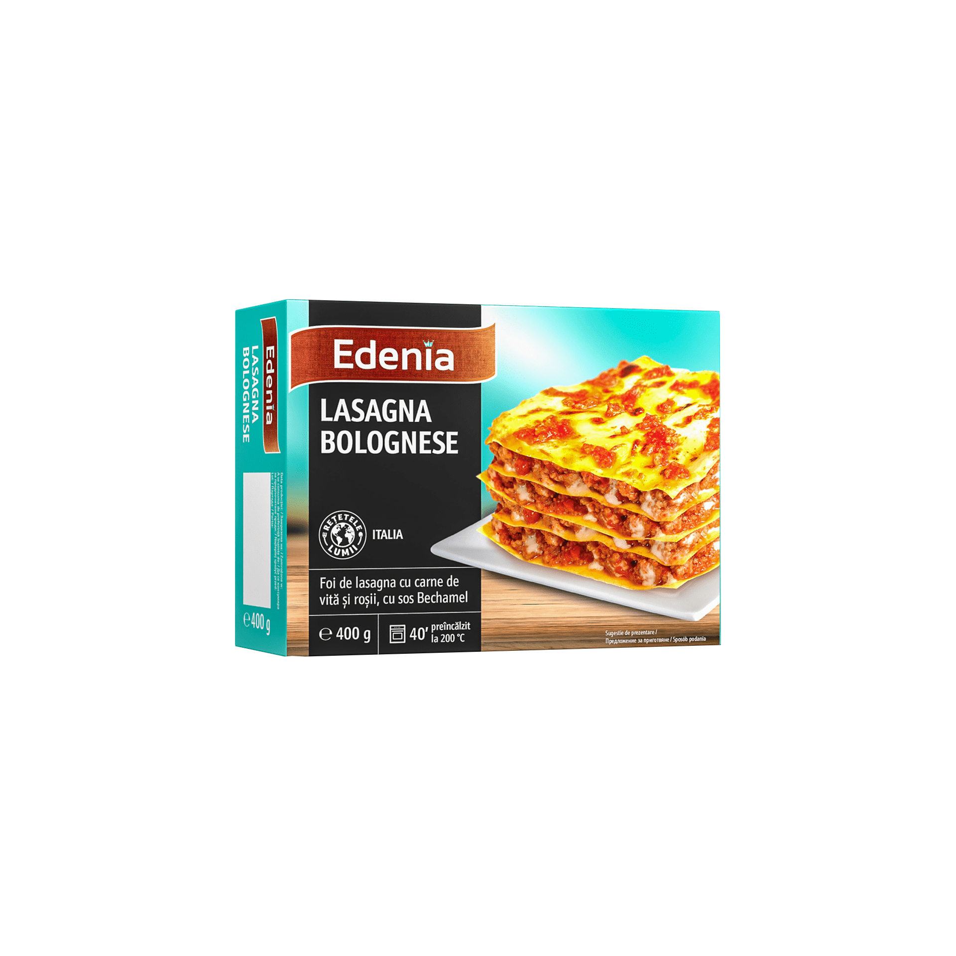 Mancare aproape gata - EDENIA LASAGNA BOLOGNESE 400G, mcanonstop.ro