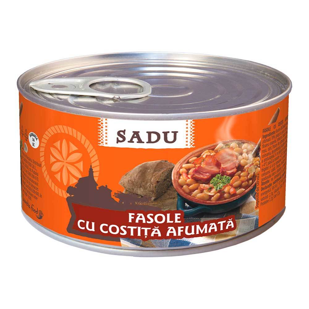 Conserve carne / Pate - FASOLE CU COSTITA AF SADU 400G, mcanonstop.ro