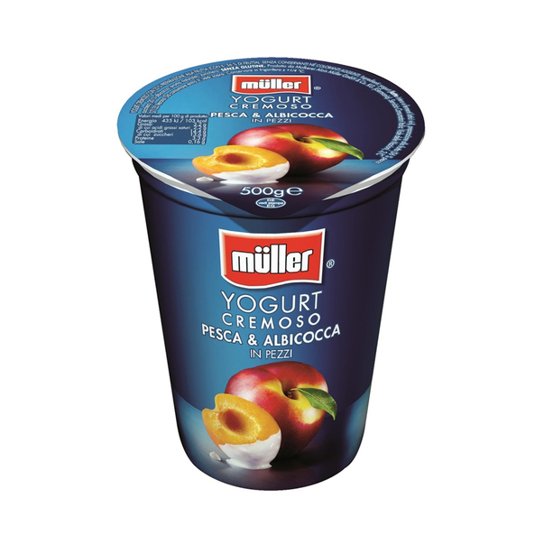 Iaurt natural/fructe - IAURT MULLER PEZZI 500G PIERSICI SI CAISE, mcanonstop.ro