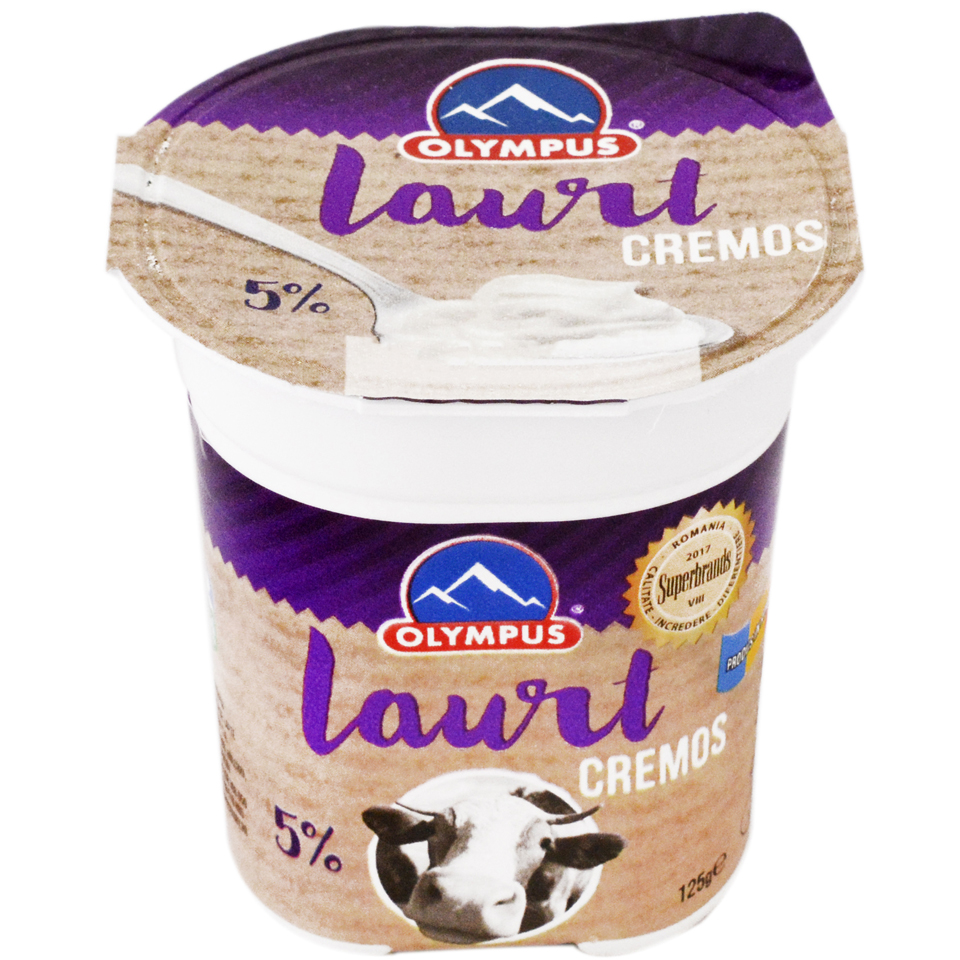 Iaurt natural/fructe - IAURT OLYMPUS 125G CREMOS 5%, mcanonstop.ro