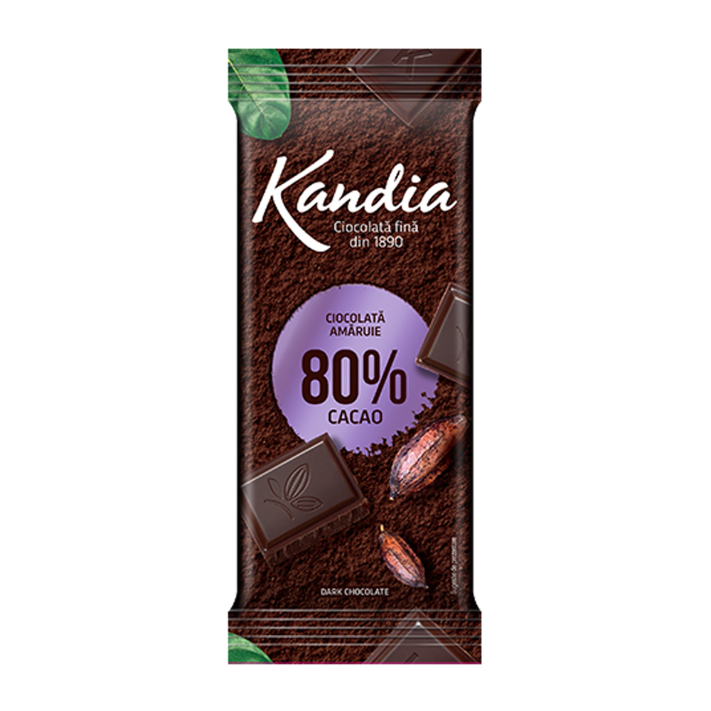 Ciocolata - KANDIA DARK 80G 80% CACAO, mcanonstop.ro