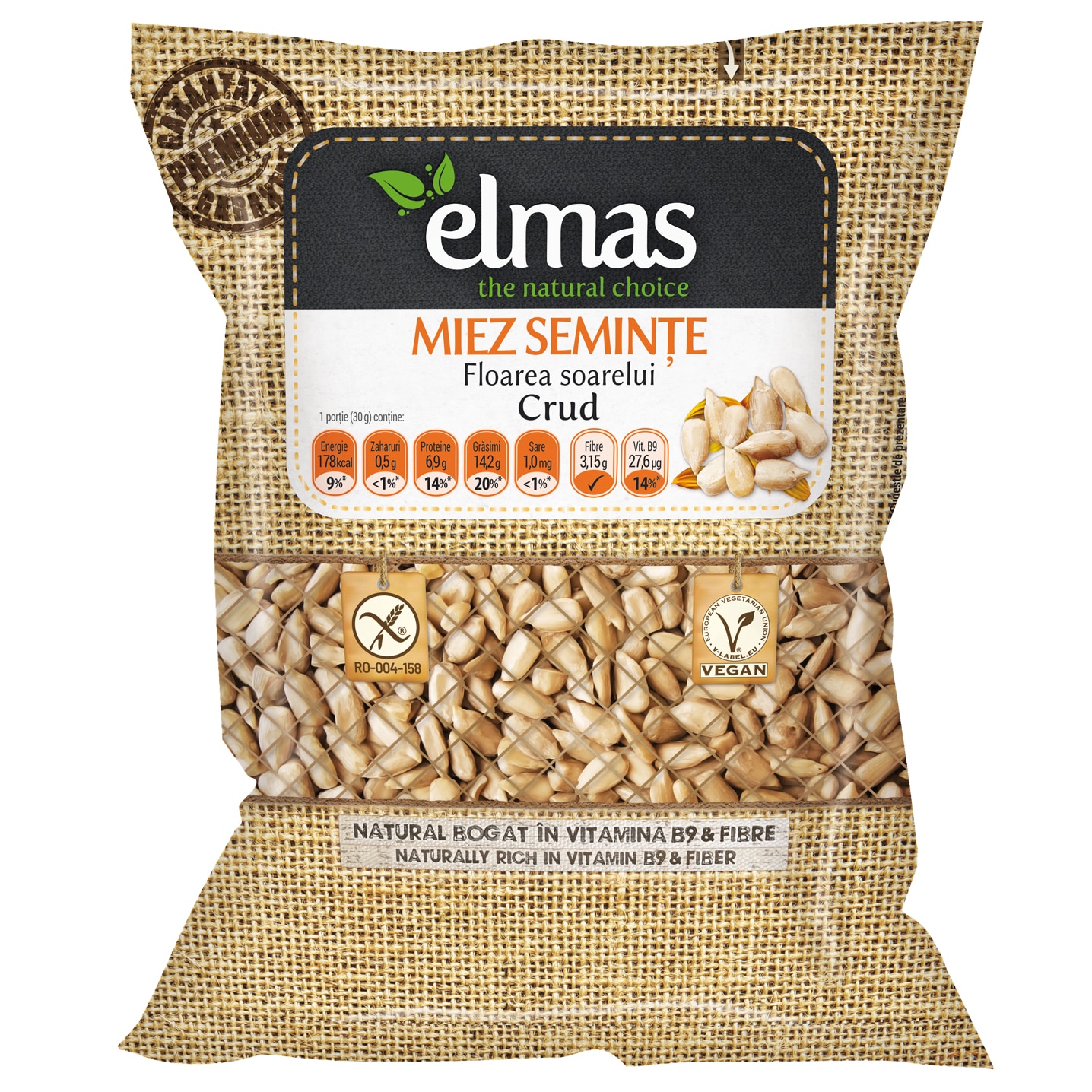 Seminte Bio - MIEZ FL. SOARELUI ELMAS 250G CRUD, mcanonstop.ro