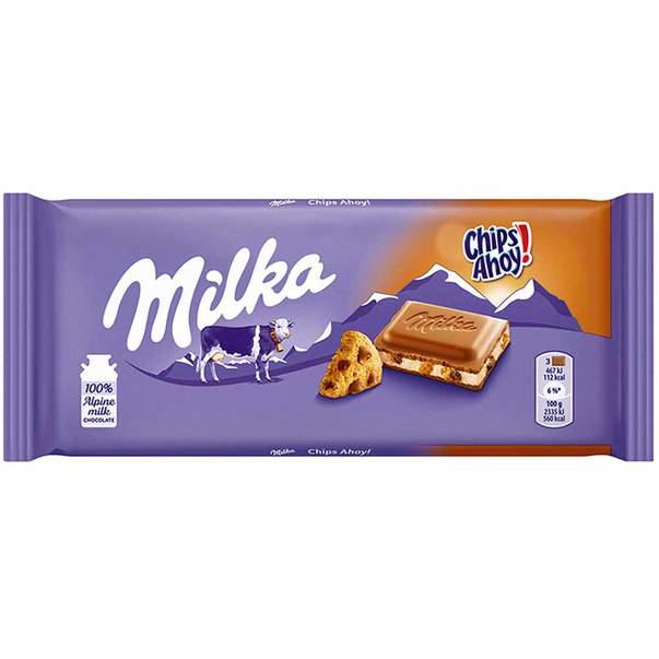 Ciocolata - MILKA 100G  CHIPS AHOY, mcanonstop.ro