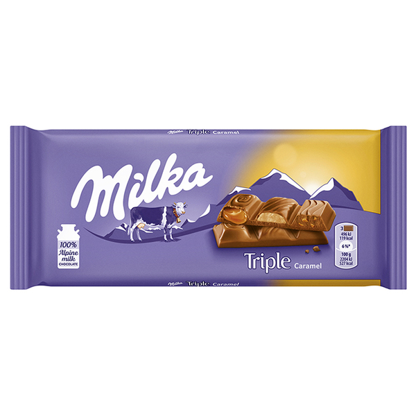 Ciocolata - MILKA 90G TRIPLE CARAMEL, mcanonstop.ro