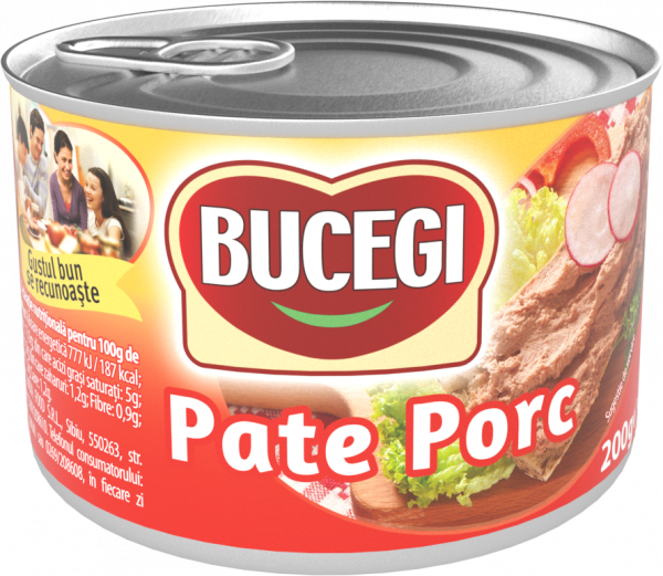 Conserve carne / Pate - PATE BUCEGI 200G PORC, mcanonstop.ro