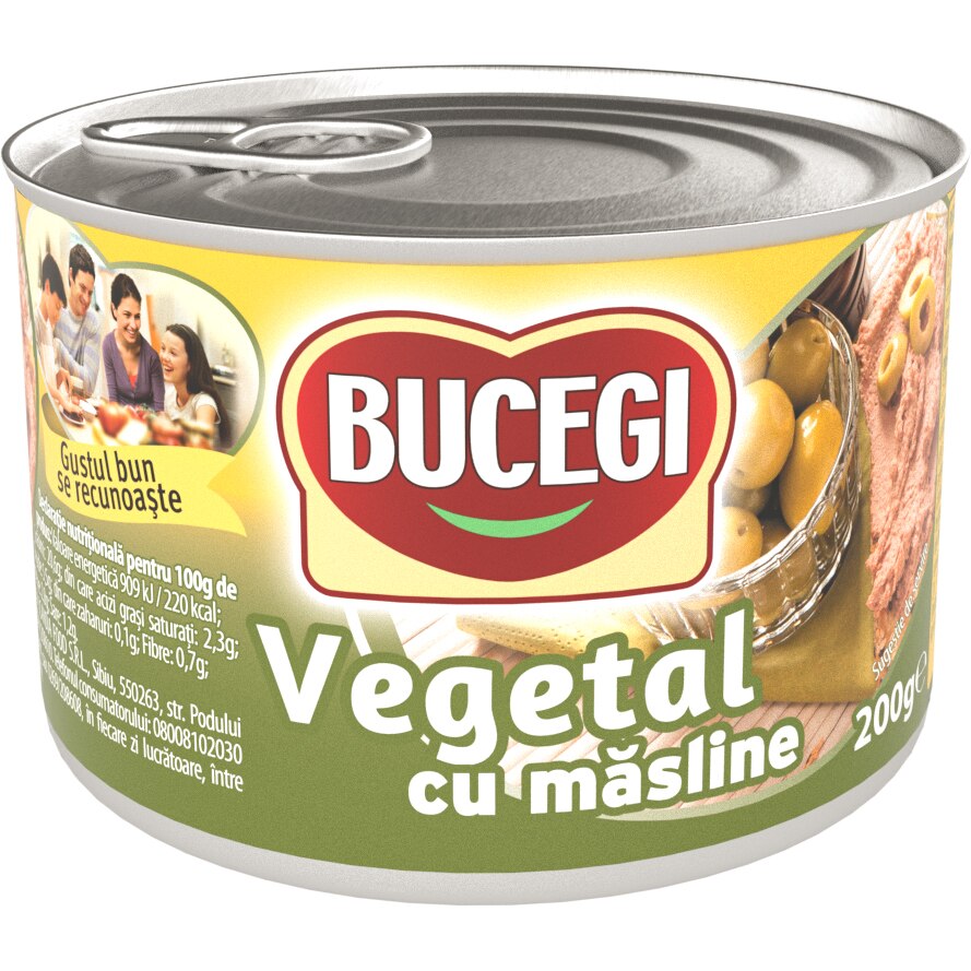 Produs vegetal - PATE BUCEGI 200G VEGETAL MASLINE, mcanonstop.ro