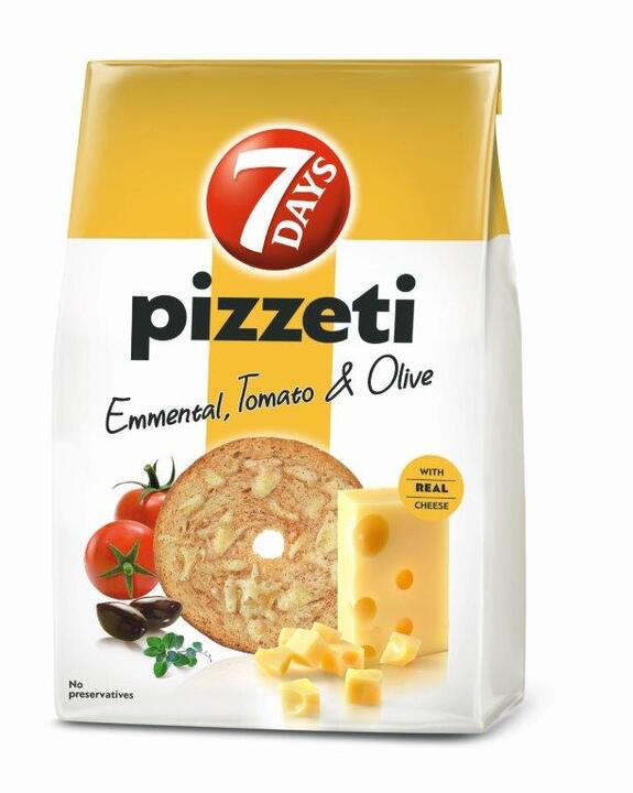 Maxi mix/ covrigei - PIZZETI 7DAYS 80G BRANZA&ROSII&MASLINE, mcanonstop.ro