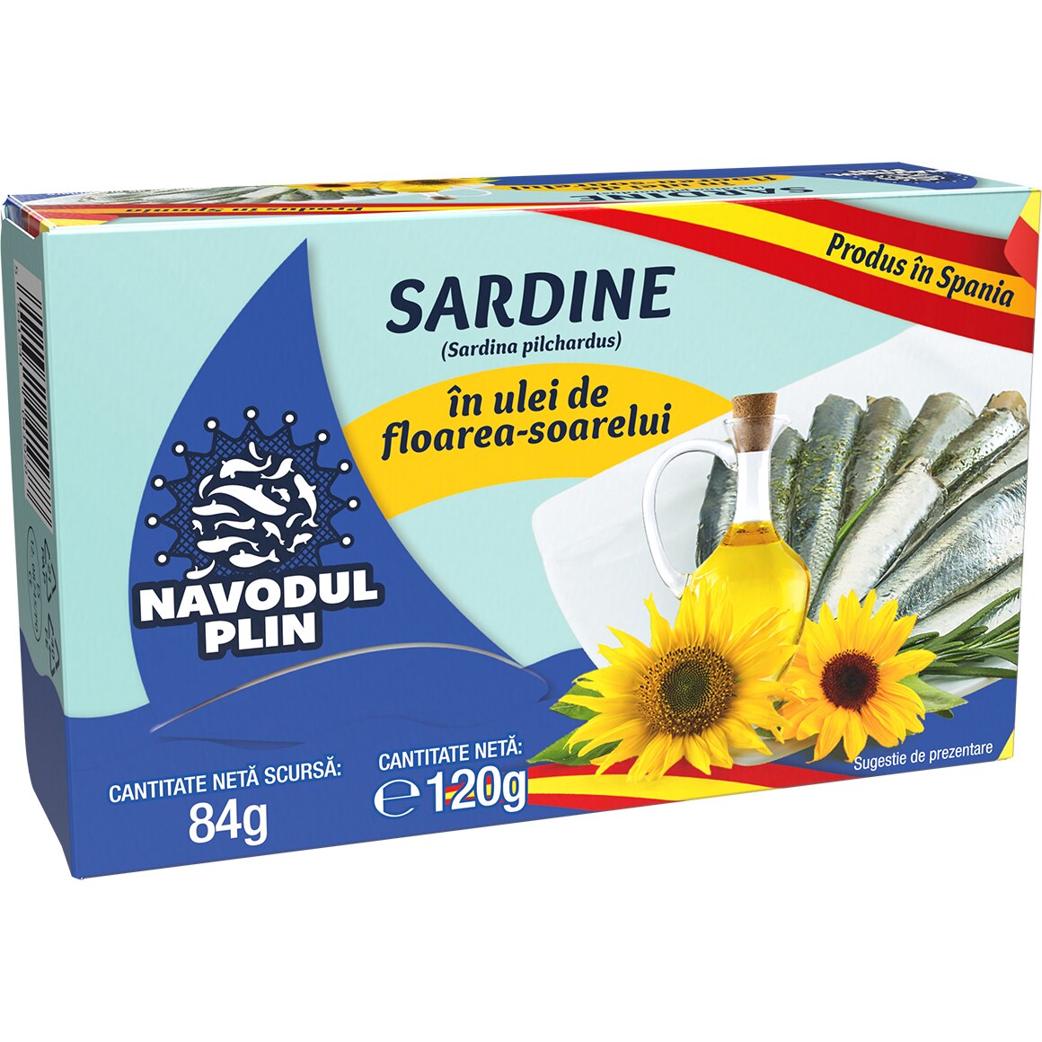 Conserve peste - SARDINE NAVODUL 120G ULEI FL SOARELUI, mcanonstop.ro