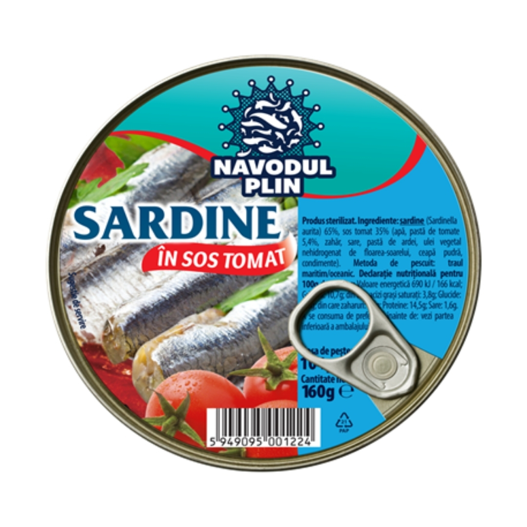 Conserve peste - SARDINE NAVODUL 160G SOS TOMAT, mcanonstop.ro