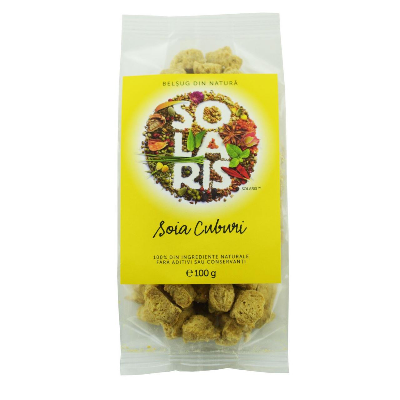 Fulgi si Cereale - SOIA CUBURI SOLARIS 100G, mcanonstop.ro