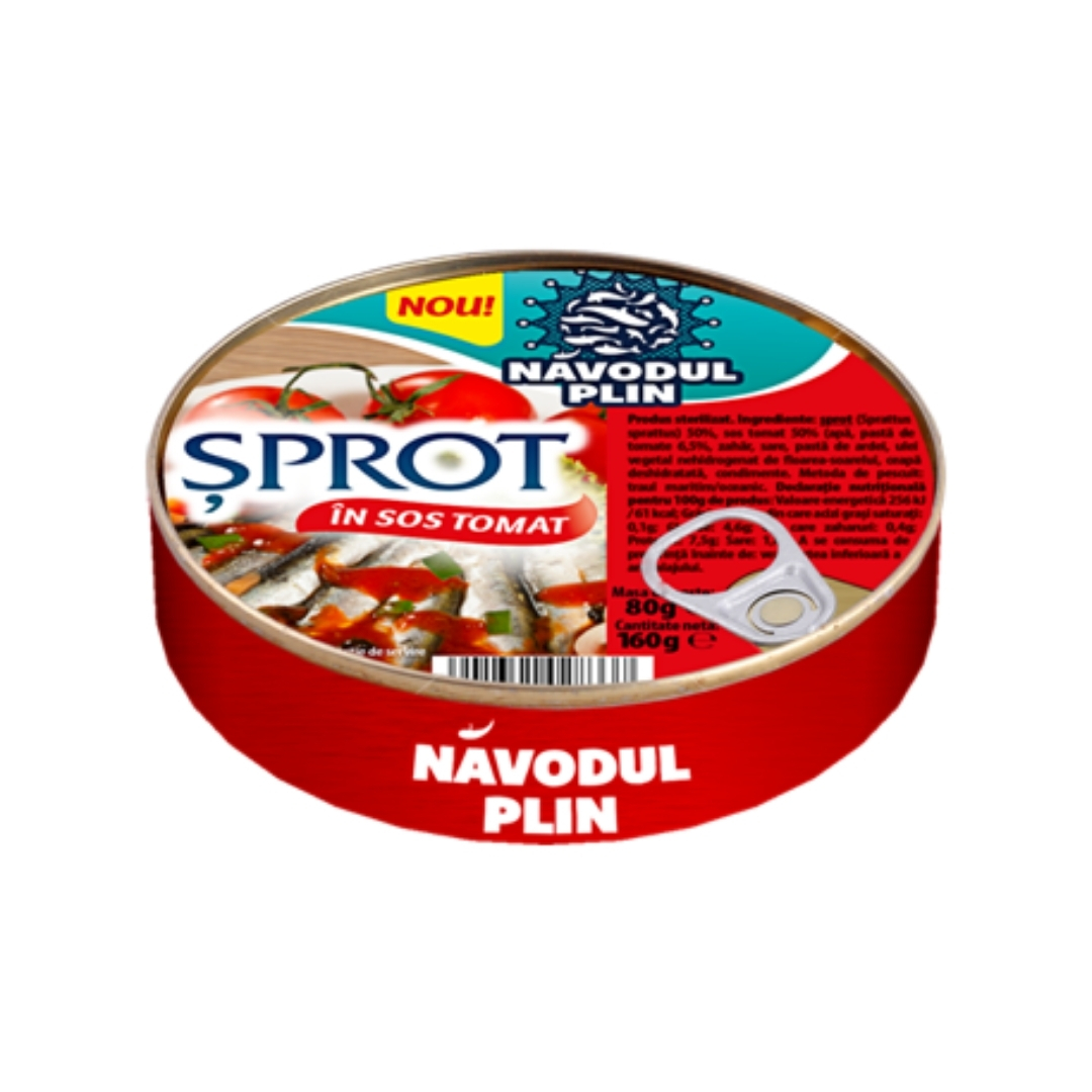 Conserve peste - SPROT NAVODUL 160G SOS TOMAT, mcanonstop.ro