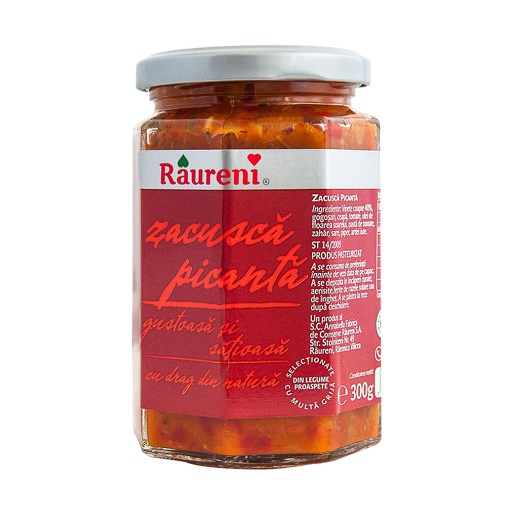 Conserve legume - ZACUSCA PICANTA 300G RAURENI, mcanonstop.ro