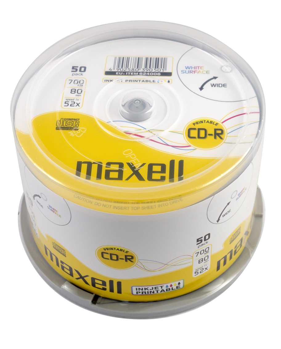 A_0274 CD-R MAXELL 52X Shrink 50 printab