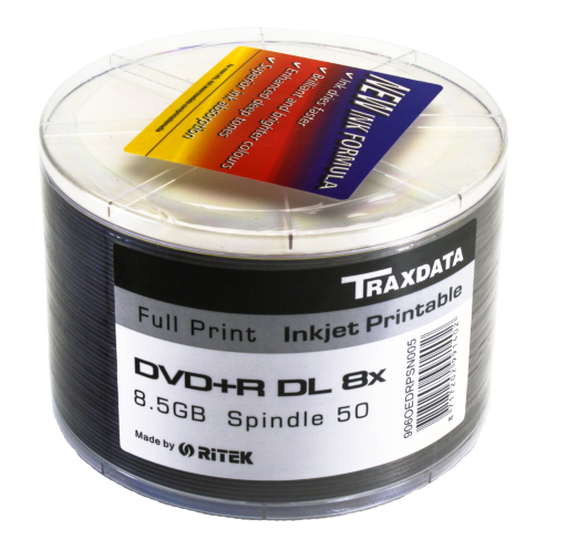 A_0431 DVD+R Dual Layer 8.5GB Print TRAX 50 Spindle