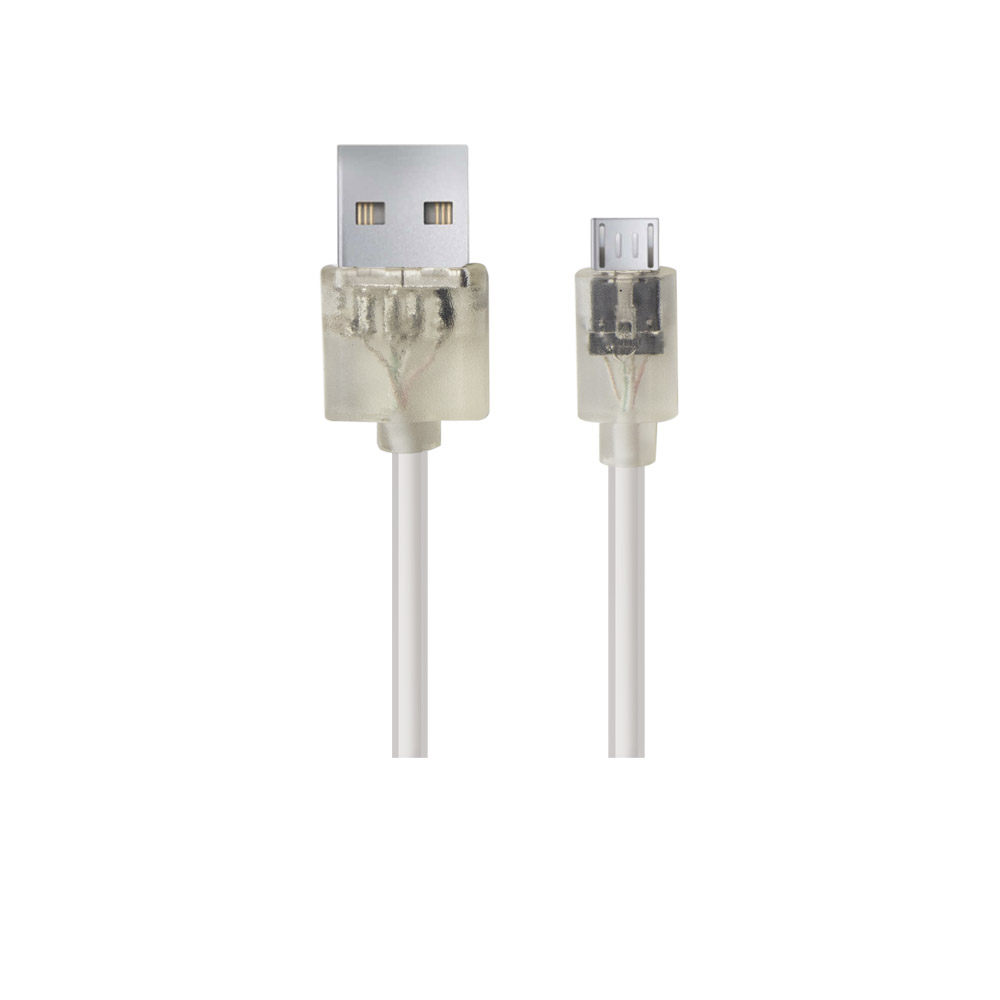 A_2702 EB184W Cablu Date+incarcare micro usb premium cauciucat Alb