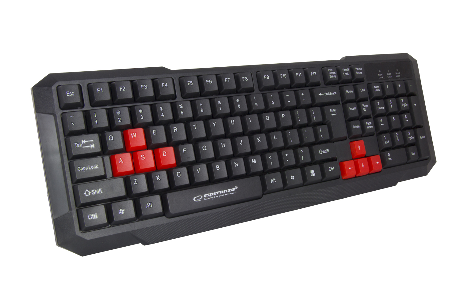 A_3039 EGK102R Tastatura gaming Aspis Esperanza, interfata USB, Negru/Rosu