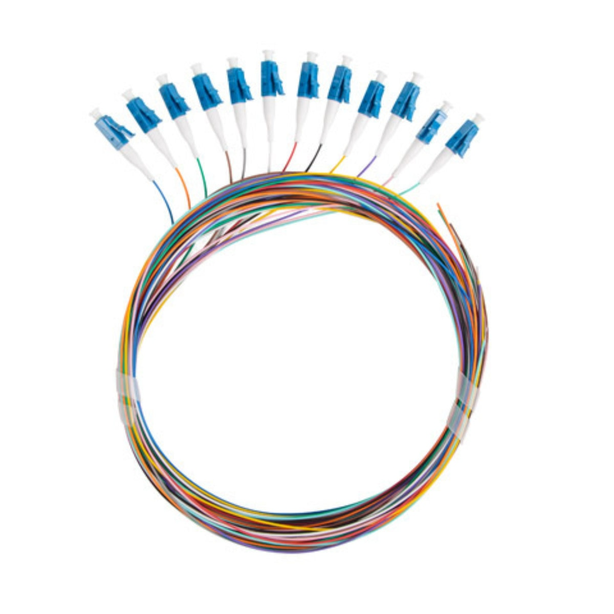 A_4709 Set 12 adaptoare retea fibra optica coada Pigtail LC/UPC, SM, 9/125, 0,9mm, G652G, 1.5m, LSZH