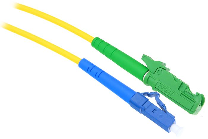 A_4711 Patch Cord Fibra Optica 2 mm Simplex Single Mode Manta LSZH LC/UPC - E2000/APC (LSH/APC)10 metri