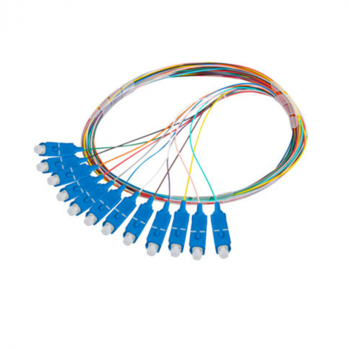 A_4719 Set 12 adaptoare retea fibra optica coada Pigtail SC/UPC, SM, 9/125, 0,9mm, G652G, 1.5m, LSZH