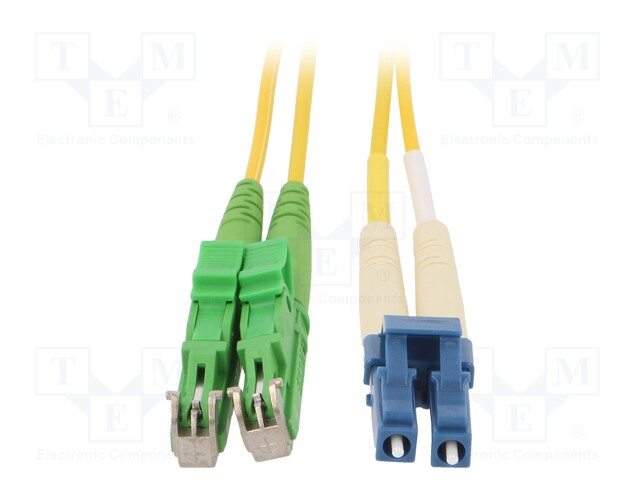 A_4720 Patch Cord Fibra Optica 2 mm Duplex Single Mode Manta LSZH LC/UPC - E2000/APC (LSH/APC) 15 metri