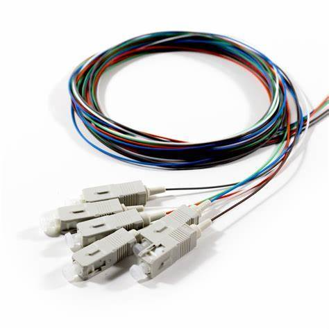 A_4727 Set 12 adaptoare retea fibra optica coada Pigtail SC/UPC, MM, 50/125, 0,9mm, OM2 fiber, 1.5m LSZH