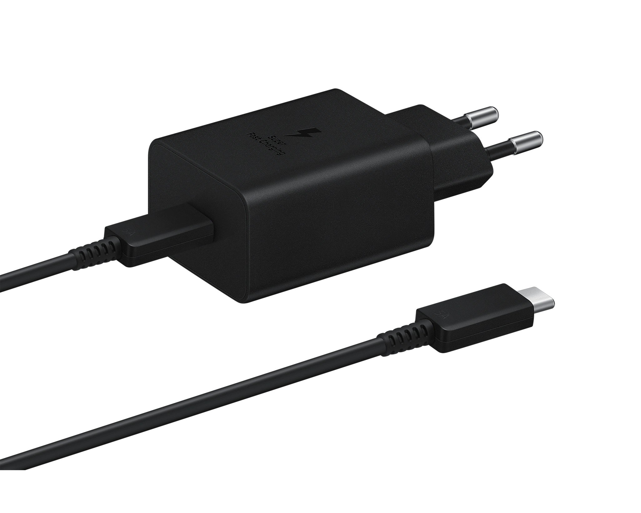 A_4949 Incarcator Retea Samsung EP-TA845XBEGEU + DA705BBE, Super Fast Charging 45 W (Negru) cu cablu USB-C 5A 1 metru retail packing