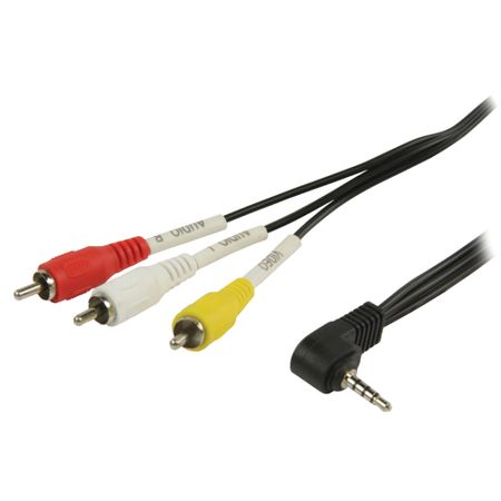 A_1127 Cablu Digittex Jack 3.5mm 90Grd-3 RCA 1.8M