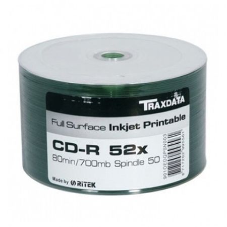 A_0300 CD-R80 52X Traxdata Spindle 50 Printabil