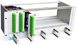 A_4182 Patch Panel pentru Fibra Optica ODF 4U 120 Conectori Simplex E2000/APC Complet Echipat