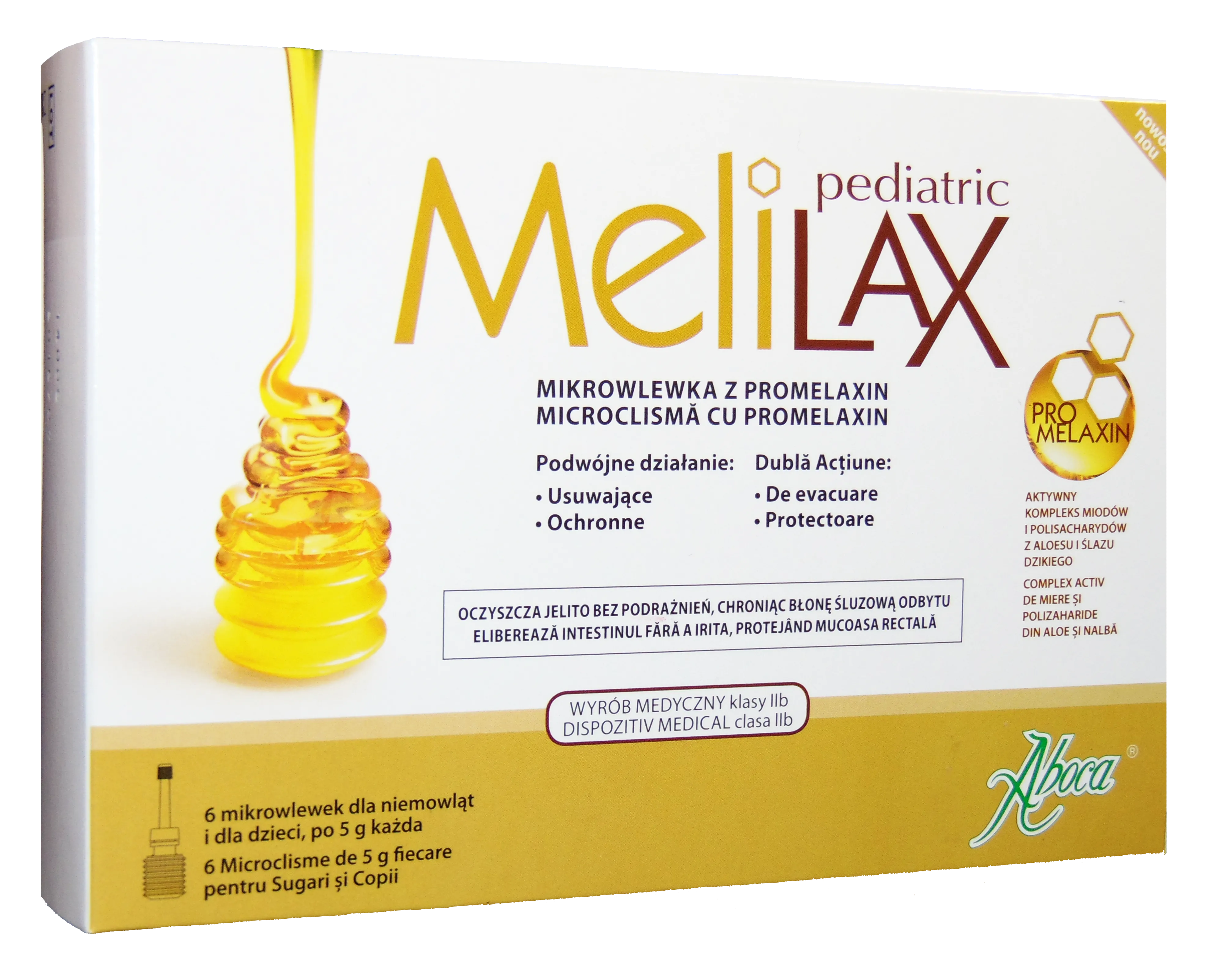 Constipatie - Aboca Melilax pediatric x 6 microclisme copii, medik-on.ro