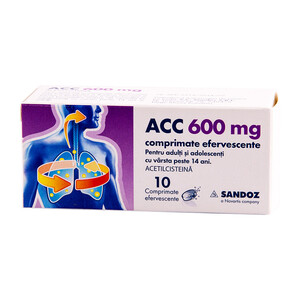 OTC - medicamente fara reteta - ACC 600mg x 10 comprimate efervescente, medik-on.ro