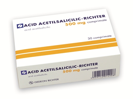 OTC - medicamente fara reteta - Acid acetilsalicilic tamponat 500mg x 30 comprimate, medik-on.ro