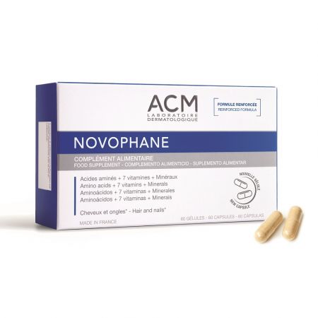Tratamente impotriva caderii parului - Pachet ACM Novophane capsule pentru par si unghii puternice x 60 capsule + 30 capsule cadou, medik-on.ro