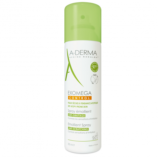 Hidratare piele uscata-atopica - Aderma Exomega spray emolient anti-prurit pentru piele uscata x 200ml, medik-on.ro