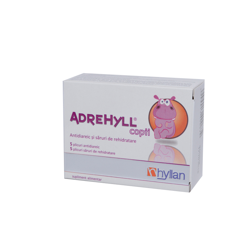 Antidiareice - Adrehyll copii 2g x 5 plicuri + 5g x 5 plicuri, medik-on.ro