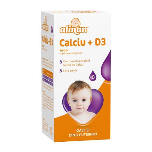 Vitamine - Alinan calciu + D3 sirop x 150ml, medik-on.ro