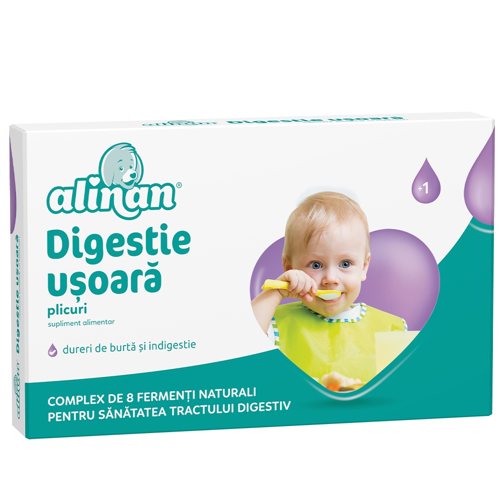 Enzime digestive - Alinan Digestie usoara x 10 plicuri, medik-on.ro