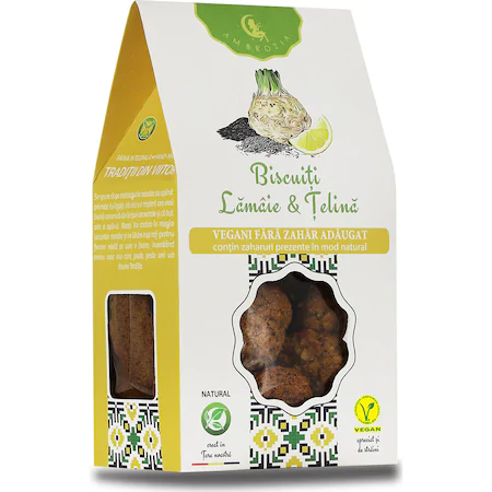 Biscuiti si gustari naturale - Ambrozia Biscuiti cu lamaie si telina x 150 grame, medik-on.ro