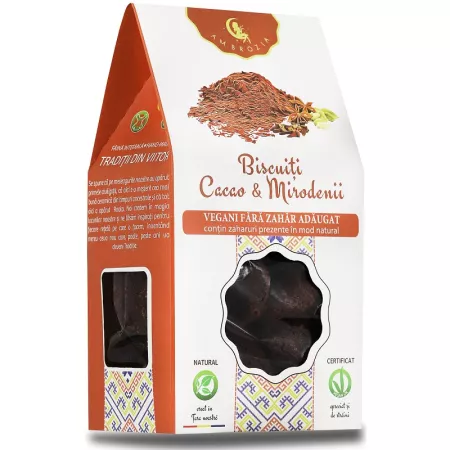 Biscuiti si gustari naturale - Ambrozia Biscuiti vegani cu cacao si mirodenii x 130 grame, medik-on.ro