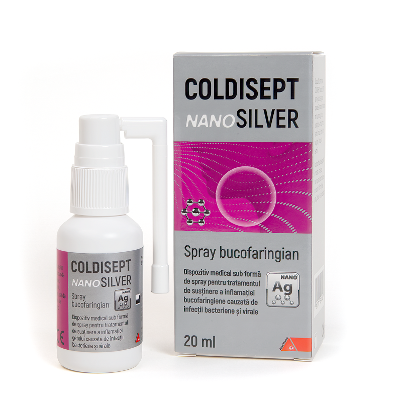 Dureri de gat - Arkona Coldisept Spray bucofaringian NanoSilver x 20ml, medik-on.ro