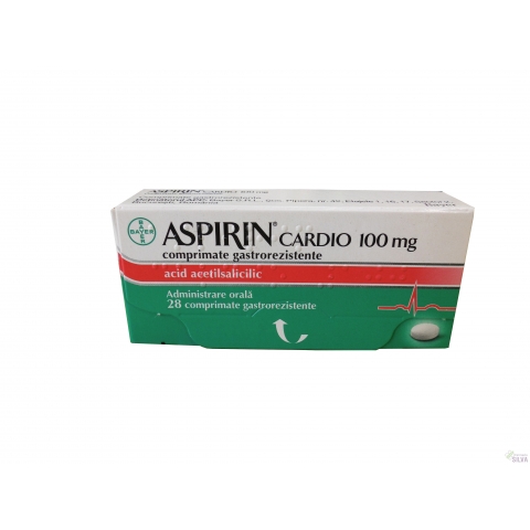 OTC - medicamente fara reteta - Aspirin Cardio 100mg x 28 comprimate gastrorezistente, medik-on.ro