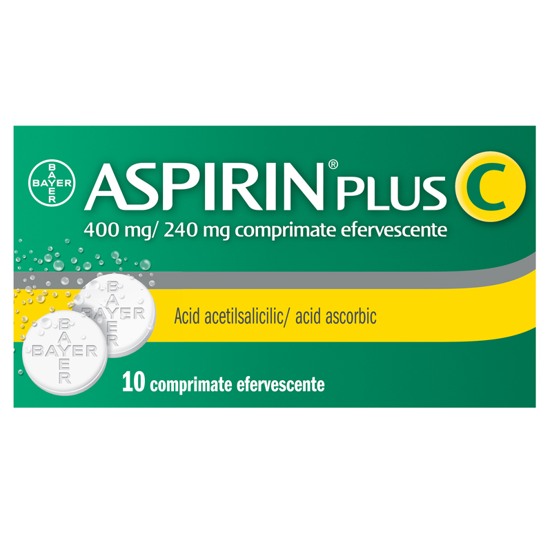 OTC - medicamente fara reteta - Aspirin Plus C x 10 comprimate efervescente, medik-on.ro