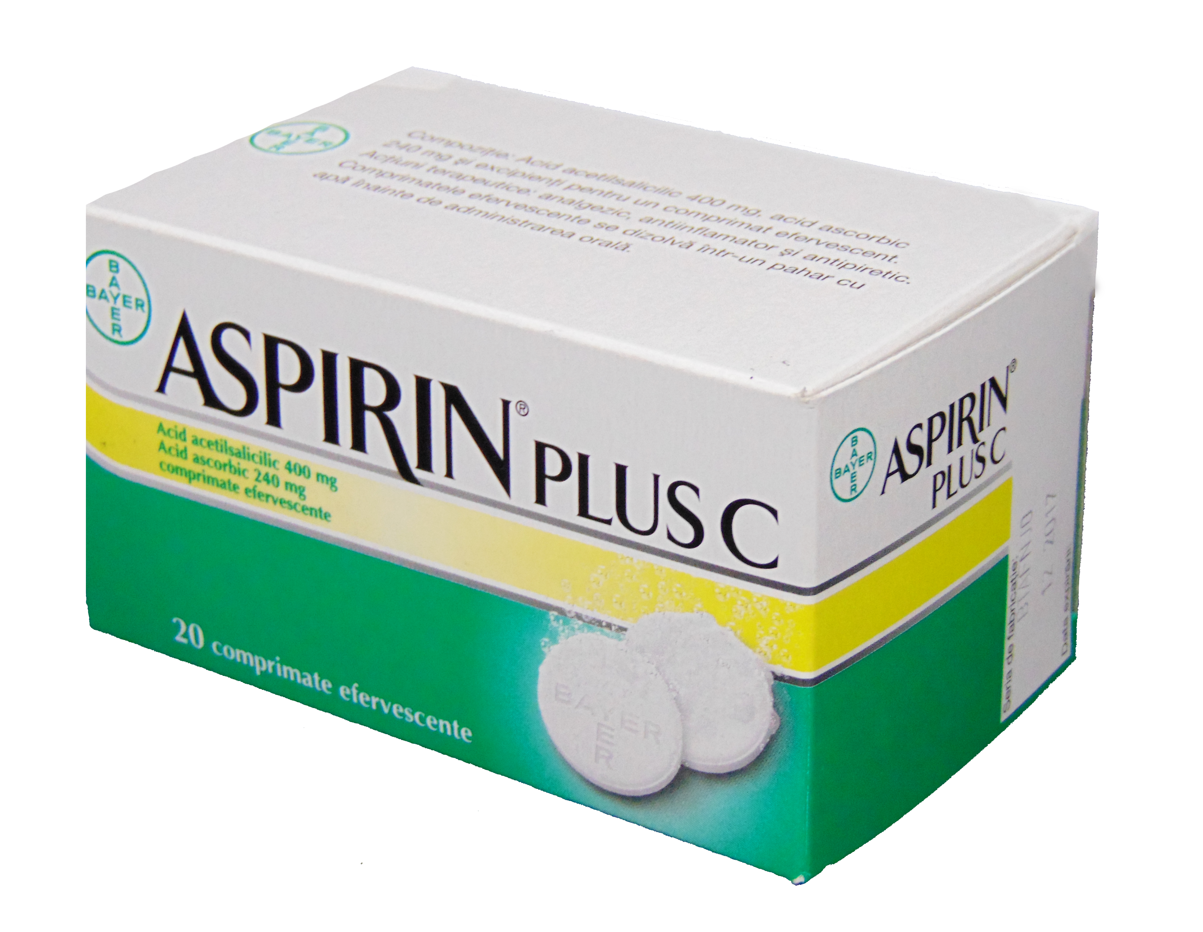 OTC - medicamente fara reteta - Aspirin Plus C x 20 comprimate efervescente, medik-on.ro