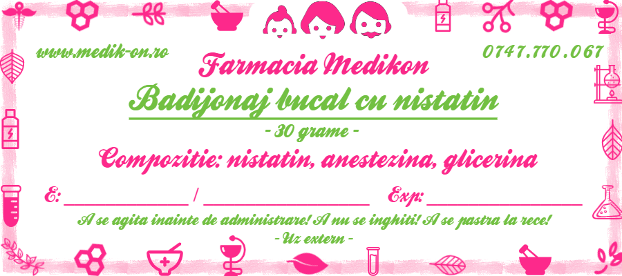 Preparate laborator - Badijonaj bucal cu nistatin pentru copii x 30 grame, medik-on.ro