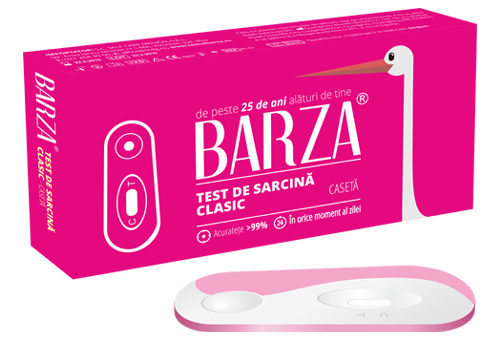 Teste de sarcina/ovulatie - Barza Test de sarcina card ultra sensibil (caseta), medik-on.ro