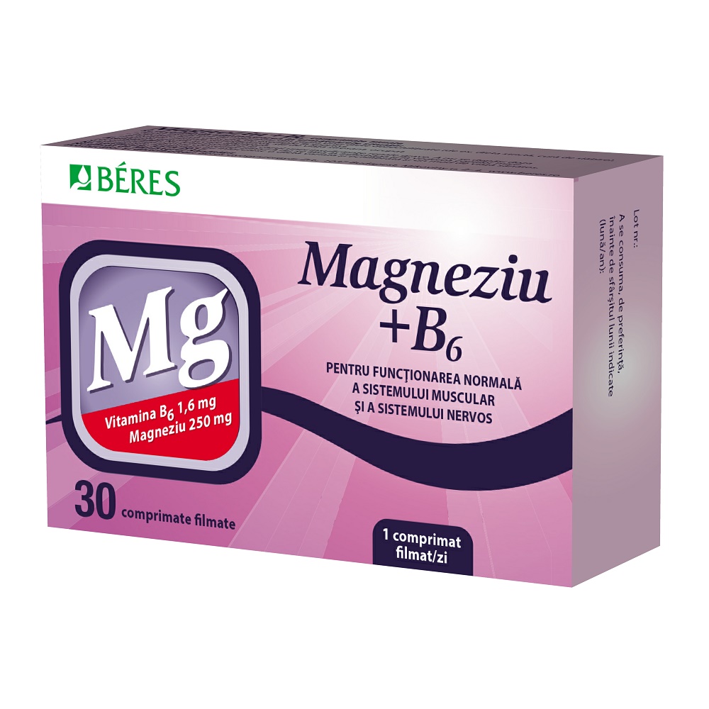 Memorie si concentrare - Beres Magneziu + vitamina B6 x 30 comprimate, medik-on.ro